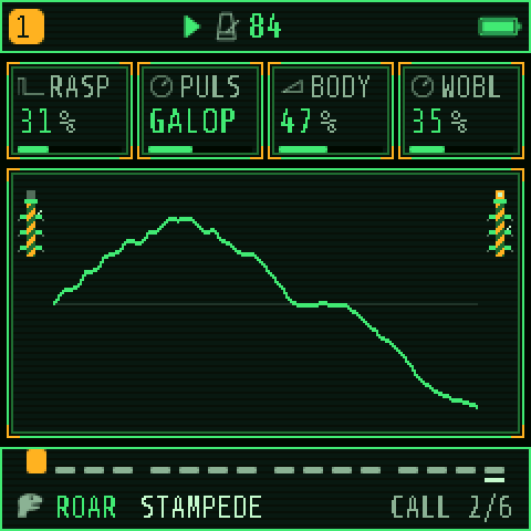 ROAR's CALL page: RASP, PULS, BODY and WOBL